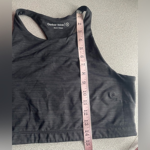 Outdoor Voices Grey Heathered Crop Sports Bra Size XL - Picture 6 of 7